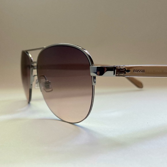 FOSSIL FOS3062/S-0CMTH AVIATOR SUNGLASSES-RUTHENIUM NUDE/GREEN ORANGE - Picture 6 of 13